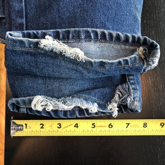 LEVI'S 505 MEN'S BLUE DENIM, REGULAR FIT, STRAIGHT LEG, SIZE:  32 X 32 - Picture 7 of 8